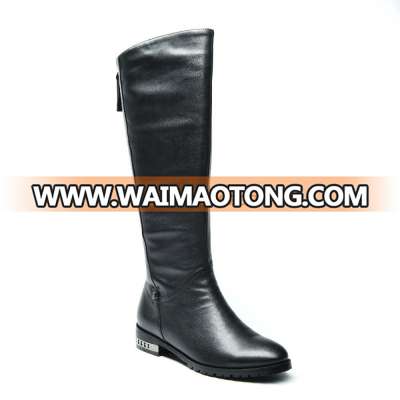 Most popular wholesale women shoes ,falt long lamb nappa riding boots for ladies